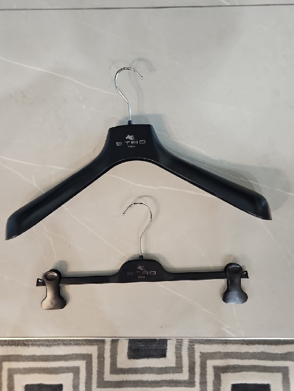 Etro Black Coat Hangers Set 4 - Matte Black - Picture 3 of 3